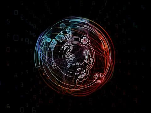 Paradigm of Digital Processing Stock Illustration