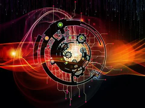 Paradigm of Digital Processing Stock Illustration