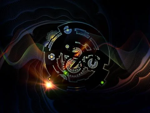 Paradigm of Digital Processing Illustrazione stock