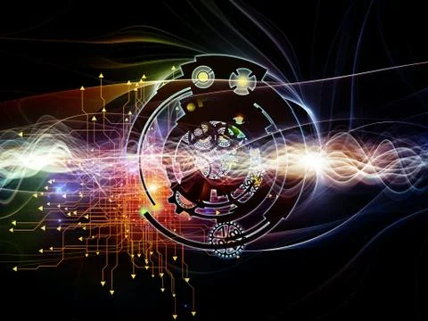 Paradigm of Digital Processing Stock Illustration