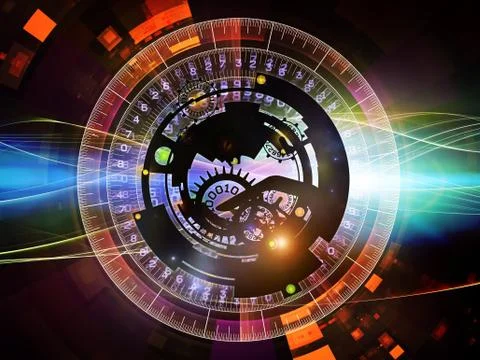 Paradigm of Digital Processing Stock Illustration