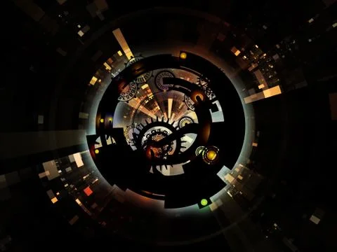 Paradigm of Digital Processing Illustrazione stock