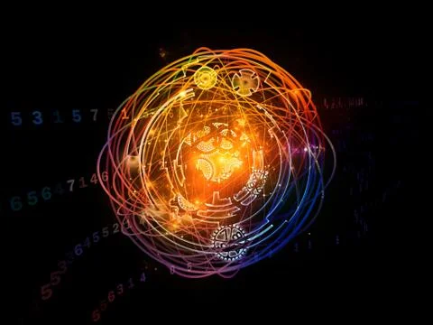 Paradigm of Digital Processing Illustrazione stock