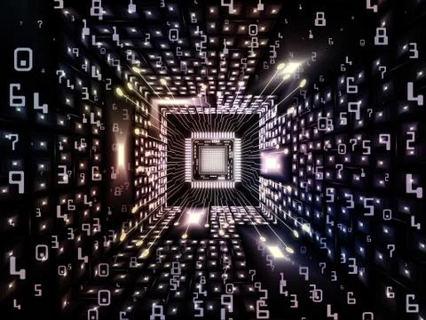 Paradigm of Digital Processor Illustrazione stock