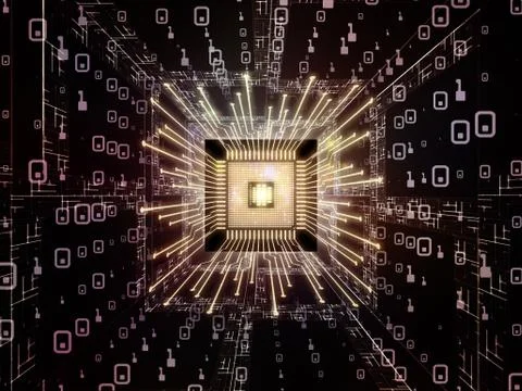 Paradigm of Digital Processor 스톡 일러스트