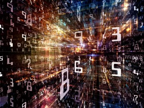 Paradigm of Digital Space Illustrazione stock