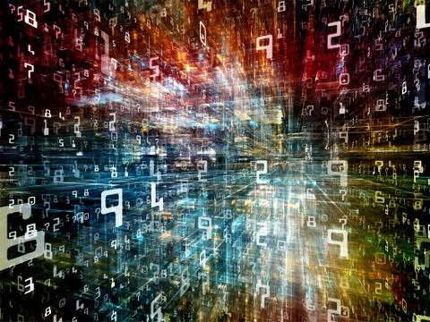 Paradigm of Digital Space Illustrazione stock