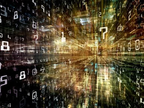 Paradigm of Digital Space Stock Illustration