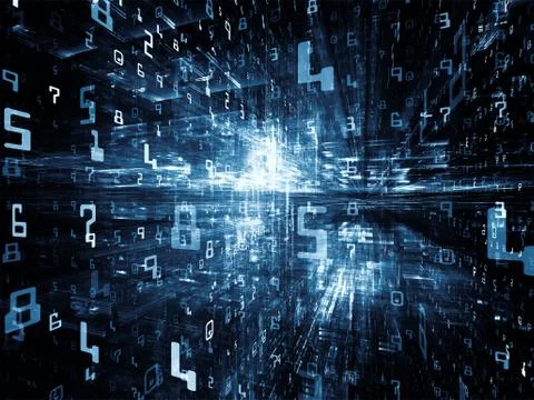 Paradigm of Digital Space Stock Illustration