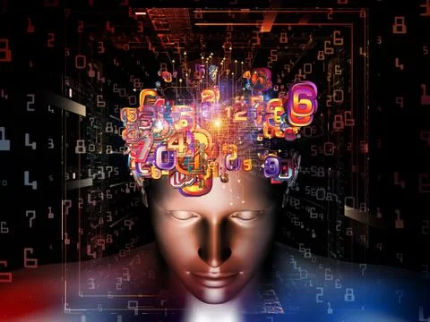 Paradigm of Digital Thinking Illustrazione stock