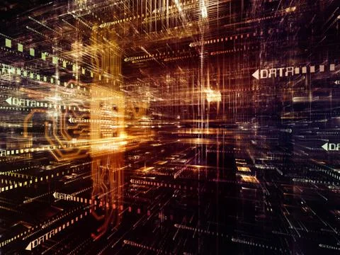 Paradigm of Digital World Illustrazione stock