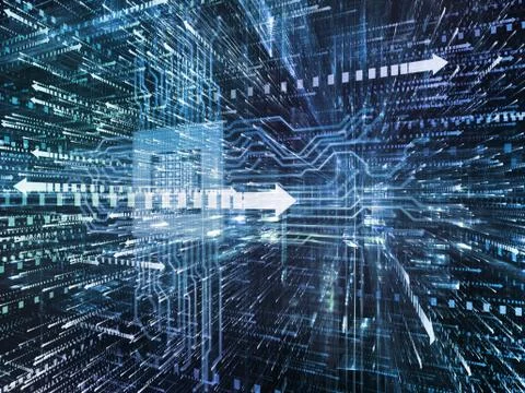 Paradigm of Digital World Stock Illustration