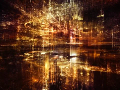 Paradigm of Digital World Illustrazione stock