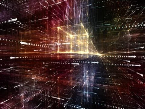 Paradigm of Digital World Illustrazione stock