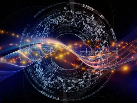 Paradigm of Digital World 스톡 일러스트