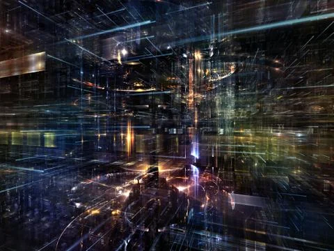 Paradigm of Digital World Illustrazione stock