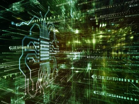 Paradigm of Digital World Stock Illustration