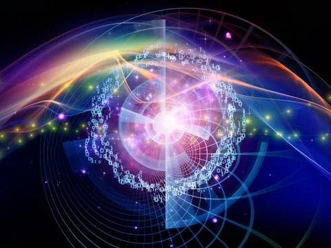 Paradigm of Digital World Illustrazione stock