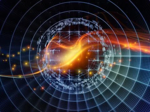 Paradigm of Digital World Illustrazione stock