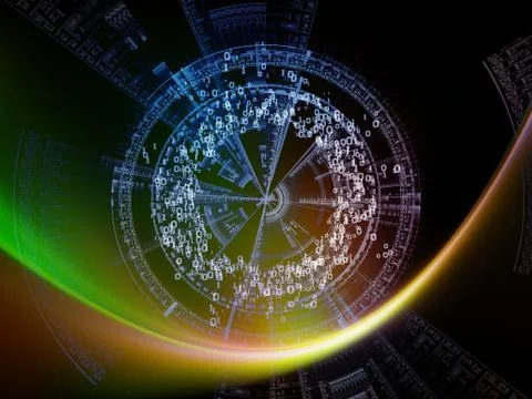 Paradigm of Digital World Illustrazione stock