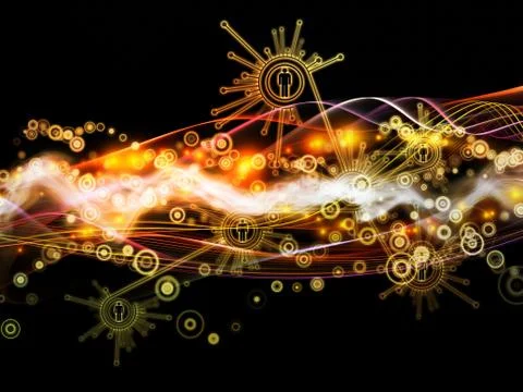 Paradigm of Dynamic Network Illustrazione stock