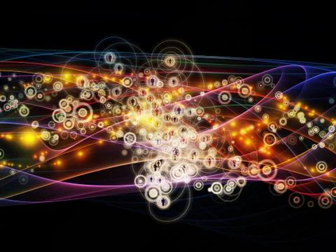 Paradigm of Dynamic Network Stock Illustration