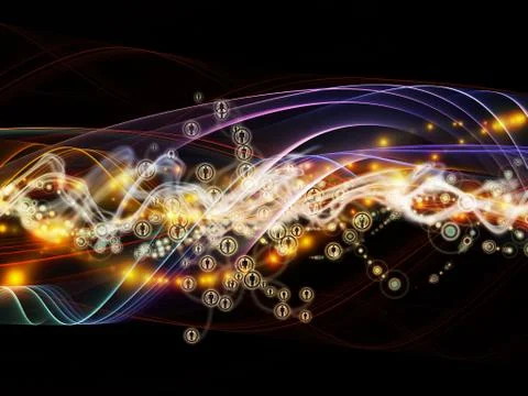 Paradigm of Dynamic Network Stock Illustration