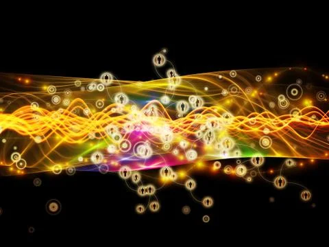 Paradigm of Dynamic Network 스톡 일러스트