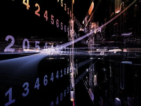 Paradigm of Information Stream Illustrazione stock