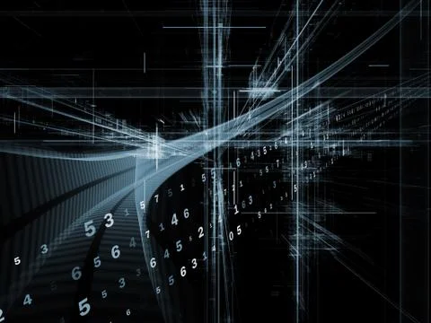 Paradigm of Information Stream Illustrazione stock