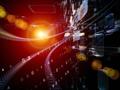 Paradigm of Information Stream 스톡 일러스트