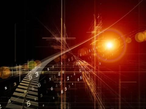 Paradigm of Information Stream Illustrazione stock