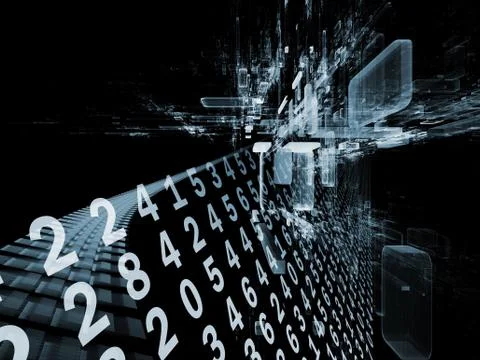 Paradigm of Information Stream Illustrazione stock