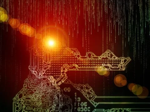 Paradigm of Key Code Illustrazione stock