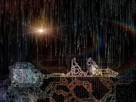 Paradigm of Key Code Stock Illustration