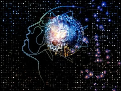 Paradigm of Machine Consciousness Stock Illustration