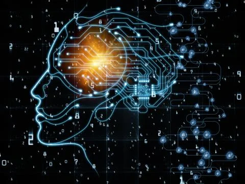 Paradigm of Machine Consciousness Stock Illustration