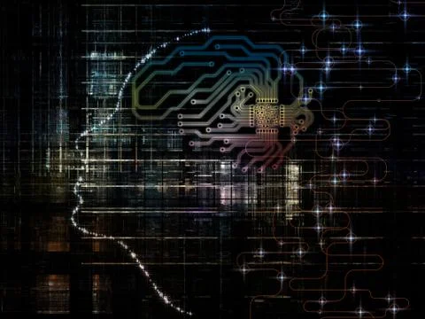 Paradigm of Machine Consciousness Stock Illustration