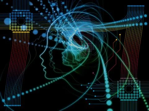 Paradigm of Machine Consciousness Stock Illustration