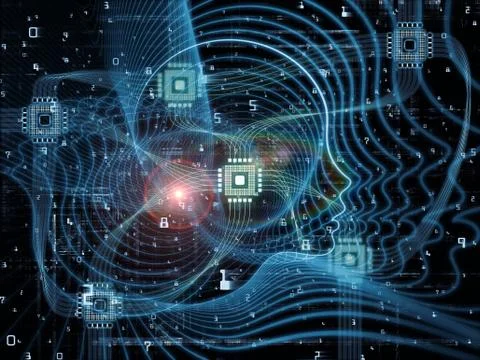 Paradigm of Machine Consciousness Stock Illustration