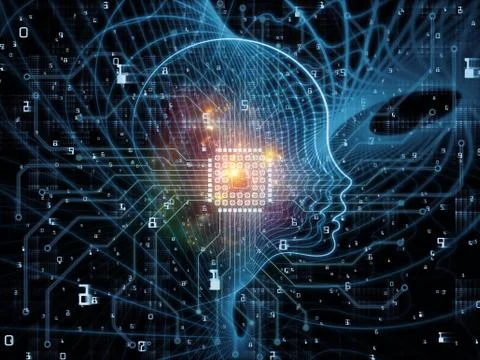 Paradigm of Machine Consciousness Stock Illustration