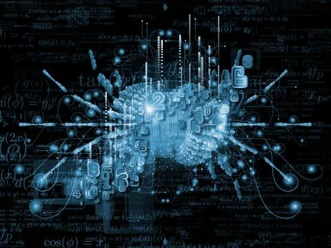 Paradigm of Math Design Illustrazione stock