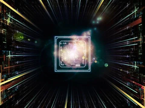 Paradigm of the Processor Illustrazione stock