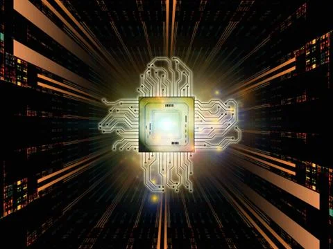 Paradigm of the Processor Illustrazione stock