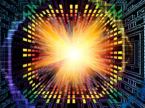 Paradigm of Quantum Space Illustrazione stock