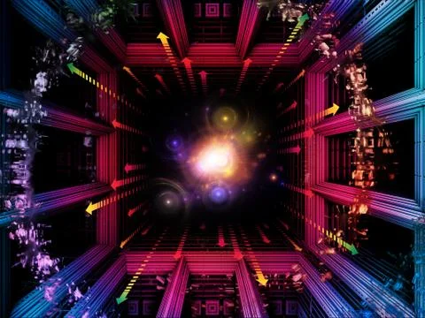 Paradigm of Quantum Space Stock Illustration