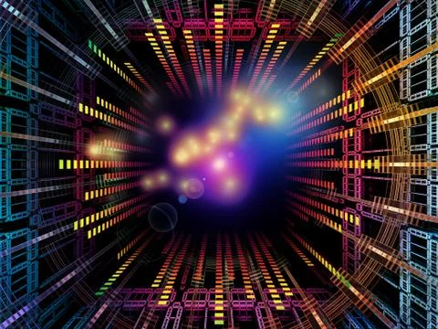 Paradigm of Quantum Space Stock Illustration