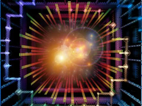 Paradigm of Quantum Space Illustrazione stock