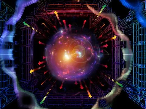 Paradigm of Quantum Space Stock Illustration