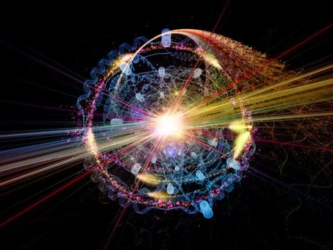 Paradigm of Quantum Wave Stock Illustration